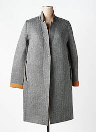 Manteau long coupe droite sans capuche gris GOODMATCH femme