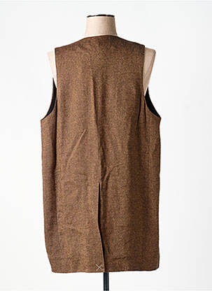 Gilet sans manche coupe droite marron ATTIC AND BARN femme