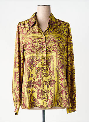 Chemisier imprimé fantaisie manches longues vert MOMONI femme