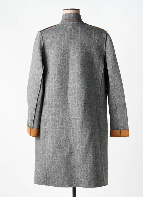 Manteau long coupe droite sans capuche gris GOODMATCH femme