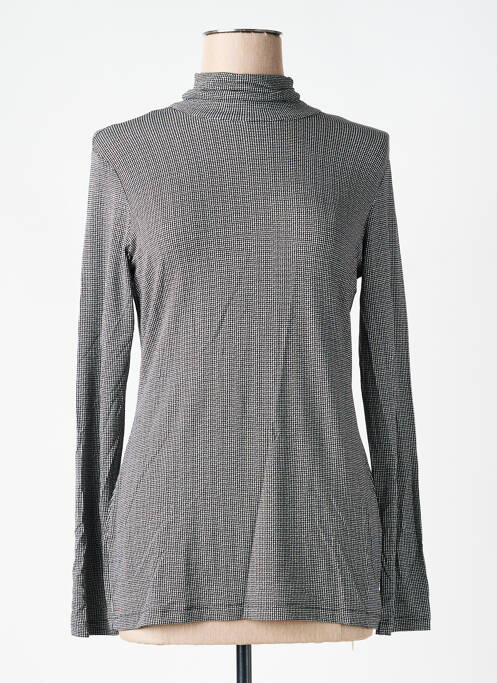 Sous-pull imprimé fantaisie manches longues noir ROSSO 35 femme