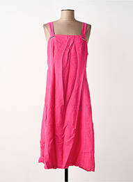 Robe mi-longue sans manche sans manche rose MALOKA femme