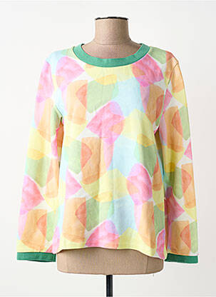 Pull coupe droite manches longues jaune MADE IN SENS femme