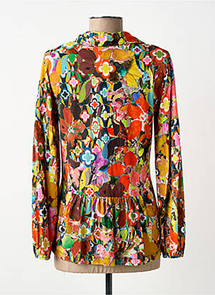 Blouse imprimé fantaisie manches longues jaune MALOKA femme