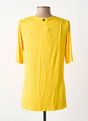 T-shirt col v manches courtes jaune MALOKA femme
