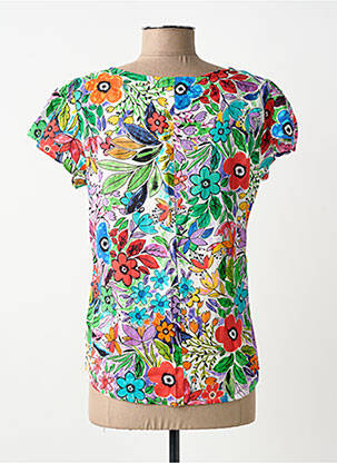 Top imprimé fantaisie manches courtes vert ORIENTIQUE NATURALLY femme