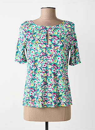T-shirt imprimé fantaisie manches courtes vert SURKANA femme