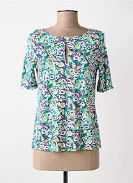 T-shirt imprimé fantaisie manches courtes vert SURKANA femme