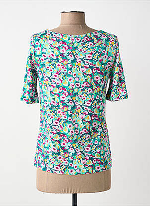 T-shirt imprimé fantaisie manches courtes vert SURKANA femme