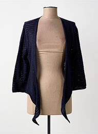 Gilet manches longues manches 3/4 bleu ORIENTIQUE NATURALLY femme