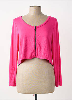 Veste casual col rond rose MALOKA femme