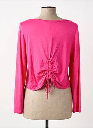 Veste casual col rond rose MALOKA femme