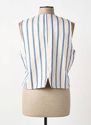 Gilet sans manche poches blanc ANDAM femme