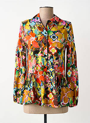 Blouse imprimé fantaisie manches longues jaune MALOKA femme