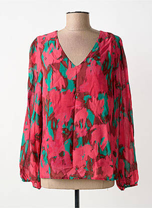 Blouse imprimé fantaisie manches longues rose MADE IN SENS femme