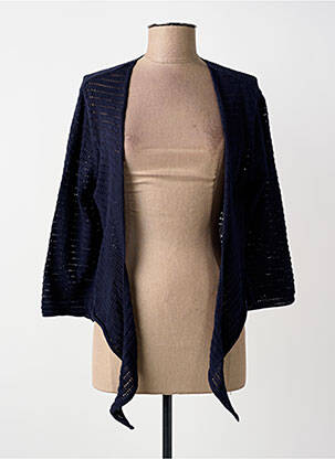 Gilet manches longues manches 3/4 bleu ORIENTIQUE NATURALLY femme