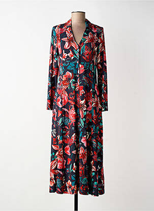 Robe longue manches longues manches longues rouge MALOKA femme