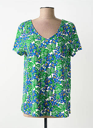 T-shirt imprimé fantaisie manches courtes vert MADE IN SENS femme