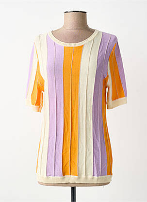 T-shirt stretch manches courtes violet SCORZZO femme