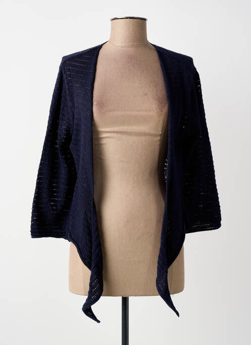 Gilet manches longues manches 3/4 bleu ORIENTIQUE NATURALLY femme