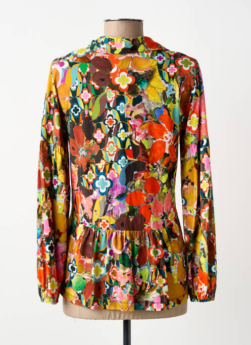 Blouse imprimé fantaisie manches longues jaune MALOKA femme