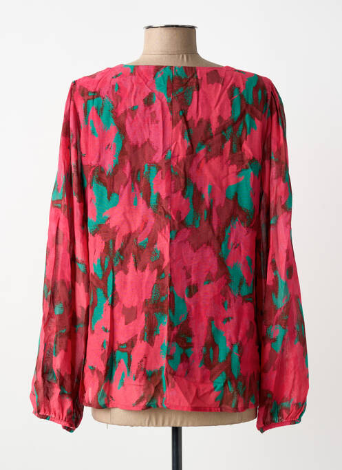 Blouse imprimé fantaisie manches longues rose MADE IN SENS femme