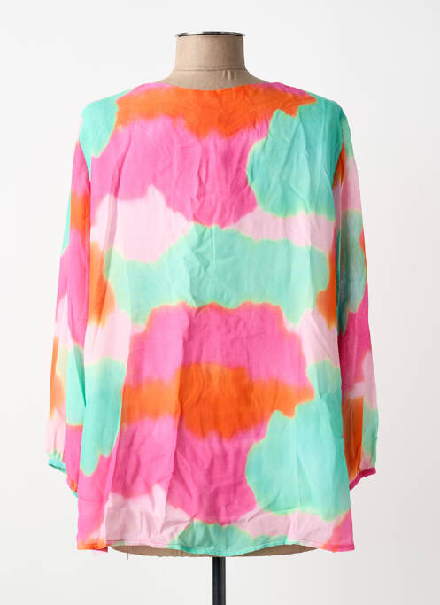 Blouse tissage popeline manches longues vert MADE IN SENS femme