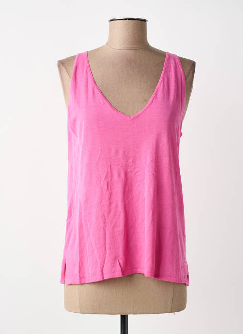 Débardeur coupe droite sans manche rose SURKANA femme