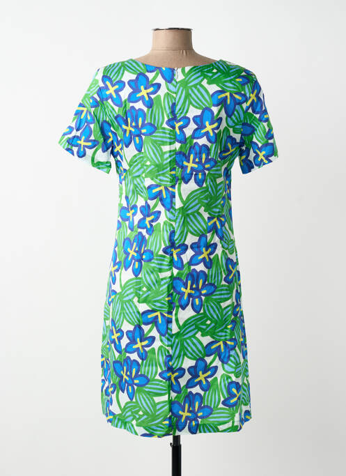 Robe courte fermeture zippée au dos manches courtes vert MADE IN SENS femme