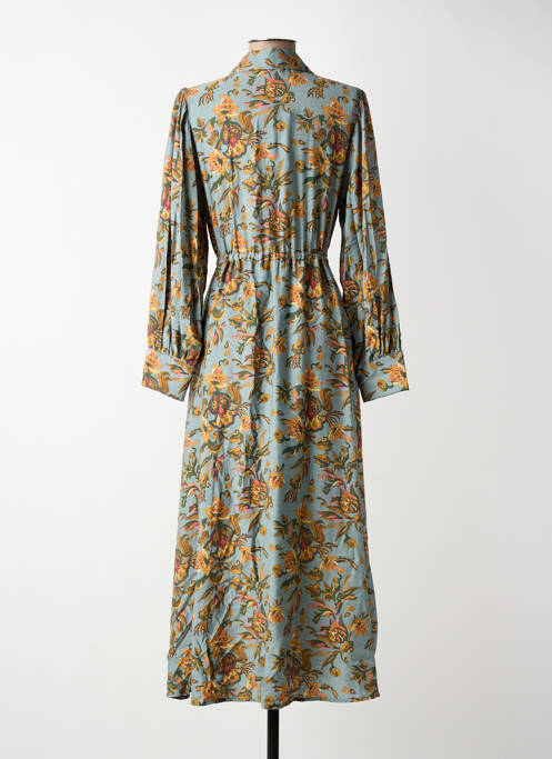 Robe longue manches longues manches longues bleu SURKANA femme