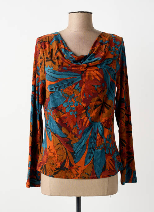 T-shirt imprimé fantaisie manches longues marron SURKANA femme