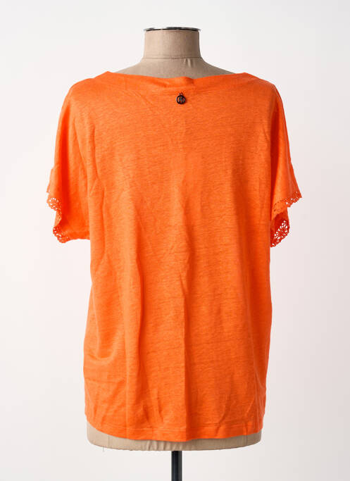 T-shirt coupe droite manches courtes orange MALOKA femme