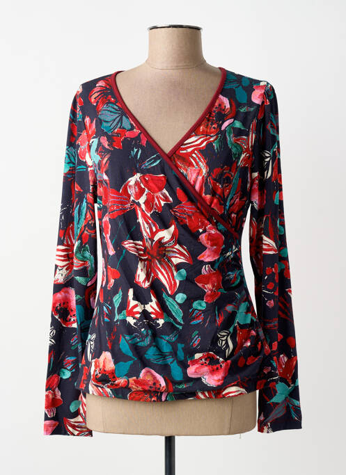 T-shirt imprimé fantaisie manches longues rouge MALOKA femme