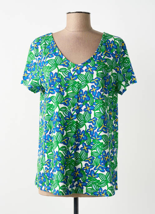 T-shirt imprimé fantaisie manches courtes vert MADE IN SENS femme