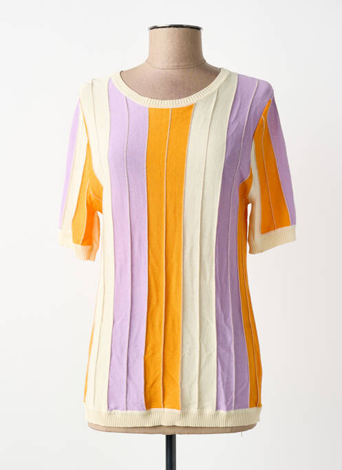 T-shirt stretch manches courtes violet SCORZZO femme