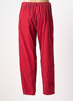 Pantalon droit fermeture zippée sous rabat boutonné taille normale rouge MES SOEURS ET MOI femme