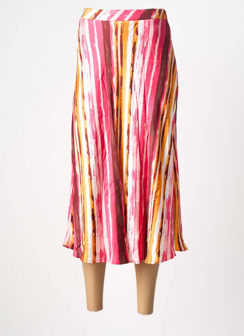 Jupe longue coupe droite rose SURKANA femme