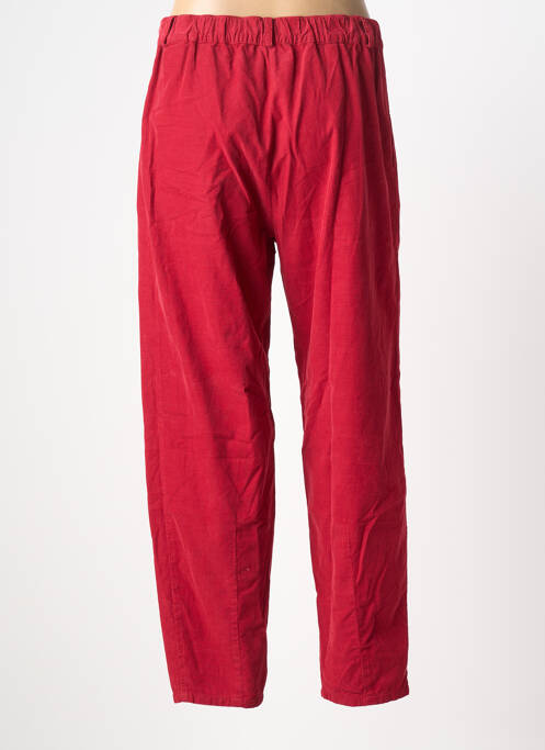 Pantalon droit fermeture zippée sous rabat boutonné taille normale rouge MES SOEURS ET MOI femme