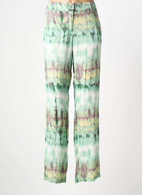 Pantalon droit taille élastique taille normale vert ANDAM femme