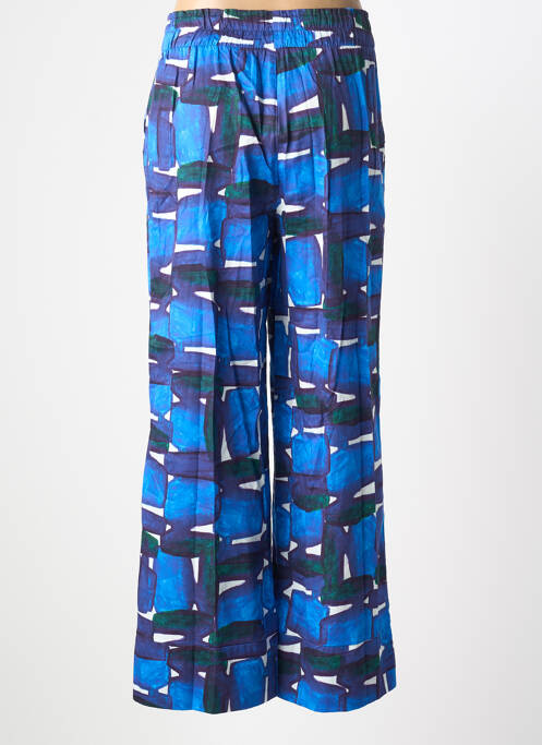 Pantalon large tissage popeline taille normale bleu MADE IN SENS femme