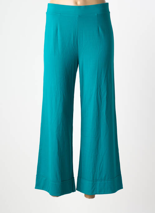 Pantalon large tissage popeline taille normale vert SURKANA femme