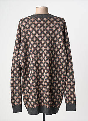 Gilet manches longues resserrée sur le bas marron MALIPARMI femme