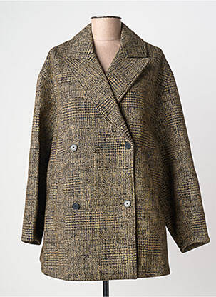 Manteau court coupe droite sans capuche beige CLOSED femme