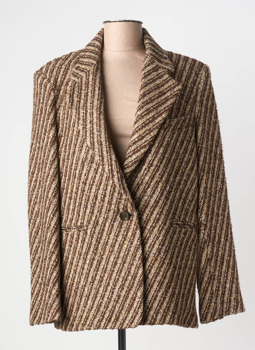 Blazer poches marron LAURENCE BRAS femme