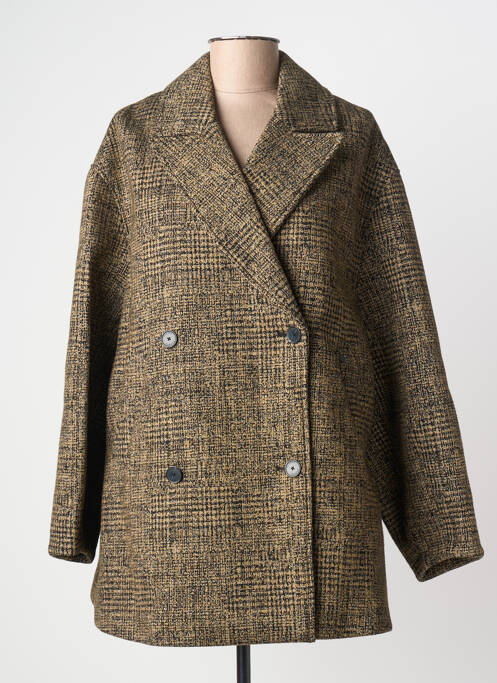 Manteau court coupe droite sans capuche beige CLOSED femme