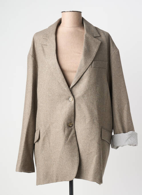 Manteau court coupe droite sans capuche marron CHLOÉ STORA femme