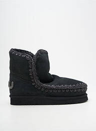 Bottines/boots fourrée talon plat jusqu'à 3cm noir MOU femme