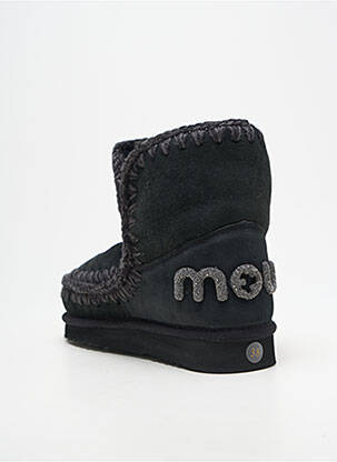 Bottines/boots fourrée talon plat jusqu'à 3cm noir MOU femme
