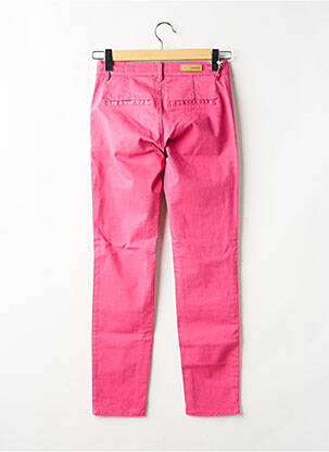 Pantalon chino tissage popeline taille normale rose HAPPY femme