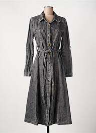 Robe mi-longue manches longues manches longues gris ORFEO femme